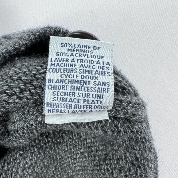 Aqua Toscano Men Sweater Grey Long Sleeve Marino Wool Blend Size XL - Picture 10 of 10